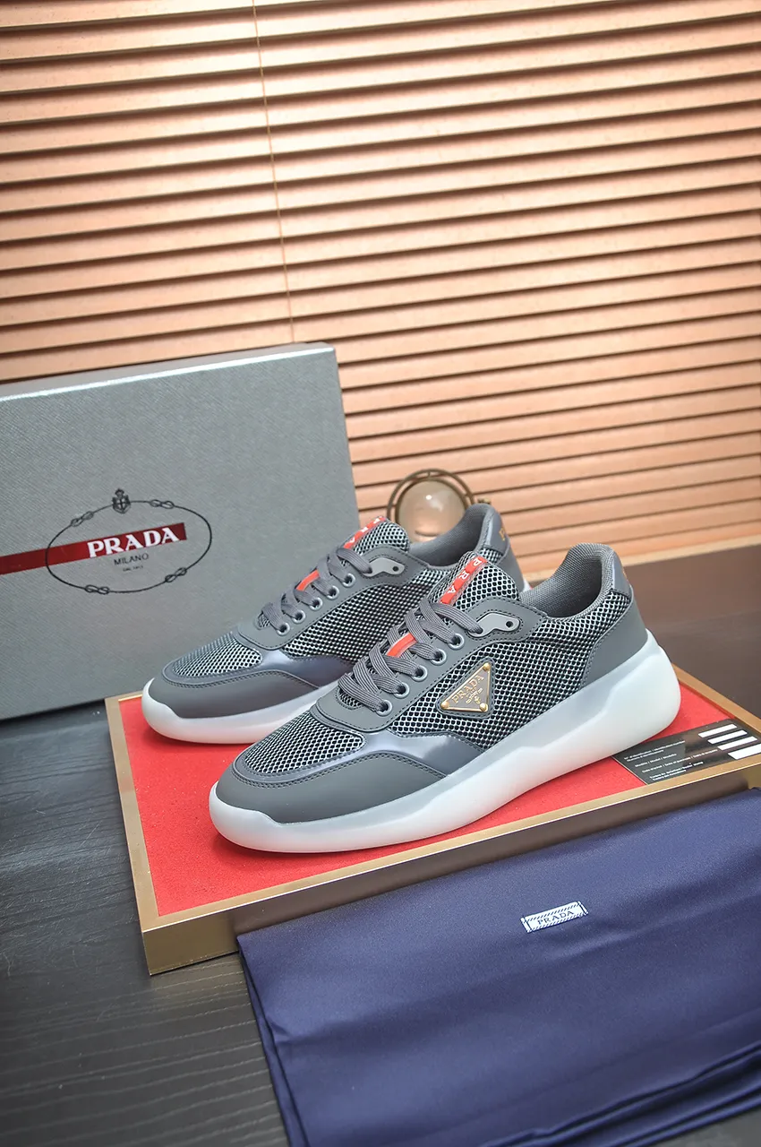 Men's shoes 💰620💶 [PRADA] Top original, new season, high quality original goods, top high mercerized cowhide combined with original breathable fabric + imported glue, imported stretch fabric inside with original cowhide feet, original thick outsole! Quality guaranteed! Code 38-45 (45 customized)
